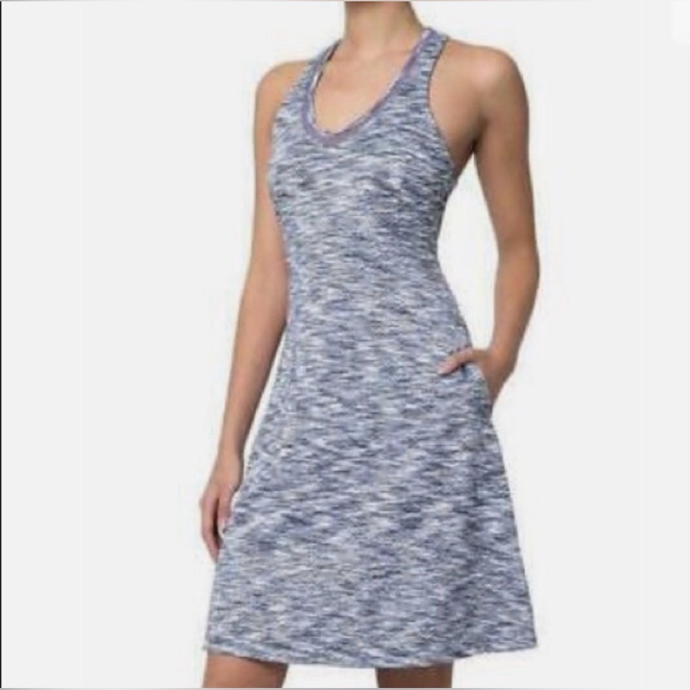 MPG Women’s Travel Pocket Bra Dress Heathered Grape Size M